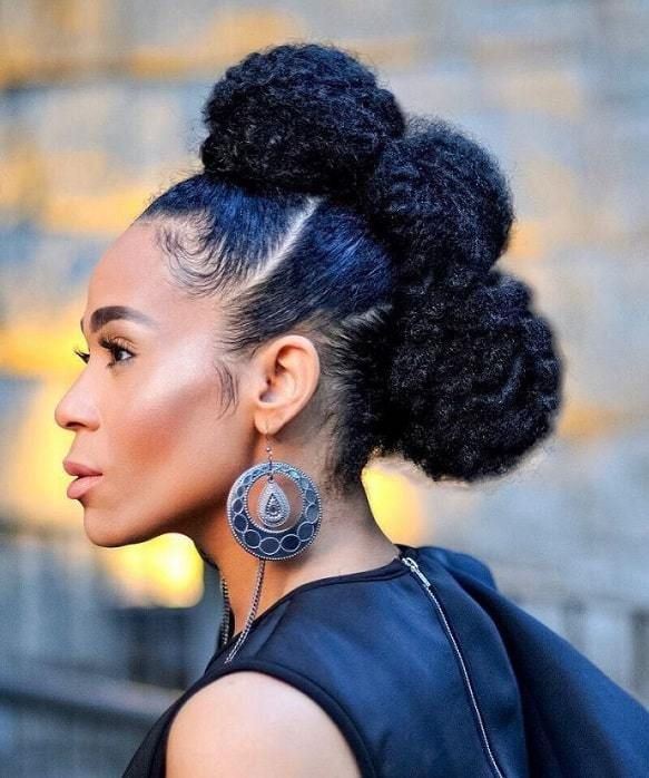 How to Do Bun Mohawk + Top 3 Styling Ideas Bun Mohawk, Mohawk Updo, Mohawk Hairstyle, Mohawk Styles, Protective Hairstyles For Natural Hair, Updo Styles, Mohawk Hairstyles, Pelo Afro, Bun Hairstyle