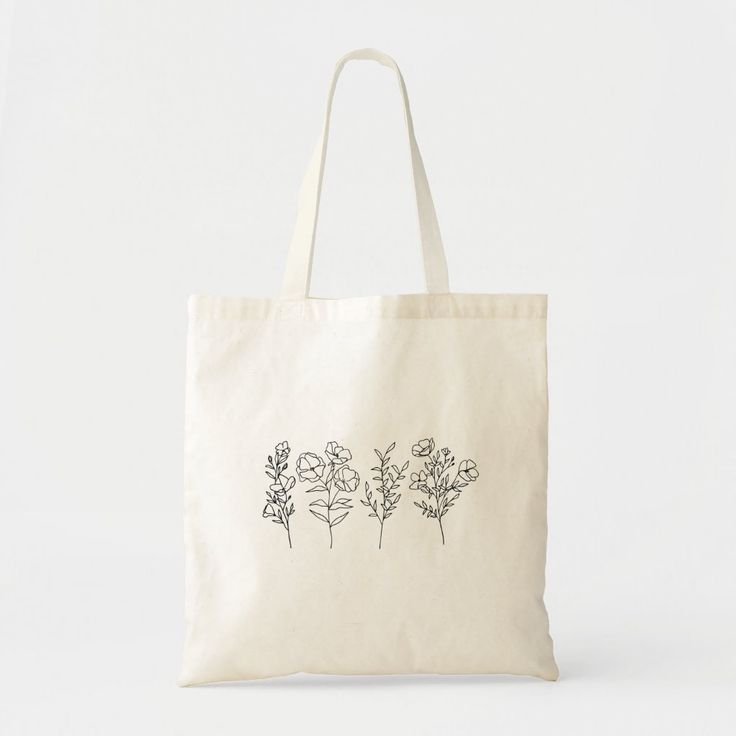 Line Art Floral Canvas Tote Bag Artistic Canvas Gift Bag For Shopping, Artistic White Bags For Everyday Use, Artistic White Bag For Daily Use, Artistic White Bags For Daily Use, Artistic White Shoulder Bag For Everyday, Artistic Everyday Tote Bag, Artistic White Rectangular Bag, Artistic White Bag For Shopping, Artistic White Shopping Bag