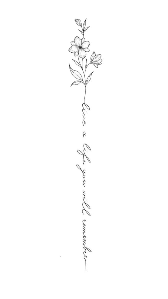 a drawing of a flower with the word love written on it