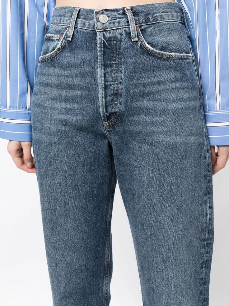 AGOLDE 90's high-rise Tapered Jeans - Farfetch Yoko London, Tapered Jeans, Iconic Bags, Exclusive Fashion, Ballet Flat Shoes, Ski Wear, Top Shoes, Lady Dior, Denim Wash