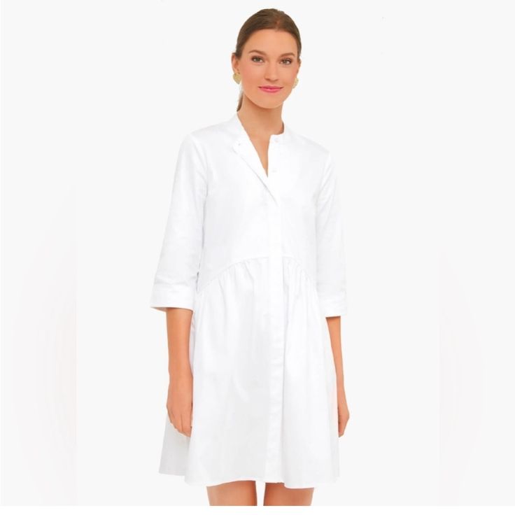 Tuckernuck Royal Shirtdress In White Cotton Poplin, Size Xxl. New Without Tags From A Smoke Free Home. Button Down Elbow Length Sleeves 100% Cotton V-neck Shirt Dress With Placket For Daywear, Spring Daywear Shift Shirt Dress, Shift Shirt Dress For Spring Daywear, Spring Shift Shirt Dress For Daywear, Classic White V-neck Shirt Dress, White V-neck Shirt Dress With Relaxed Fit, Spring Shirt Dress With Placket, White Spread Collar Dress For Daywear, White Shift Shirt Dress For Spring