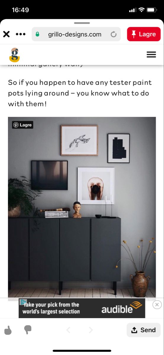 an instagram page for interior design on the app store