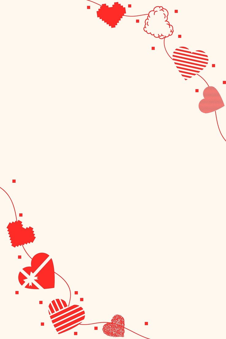 an abstract valentine's day background with hearts and balloons in red, white and black