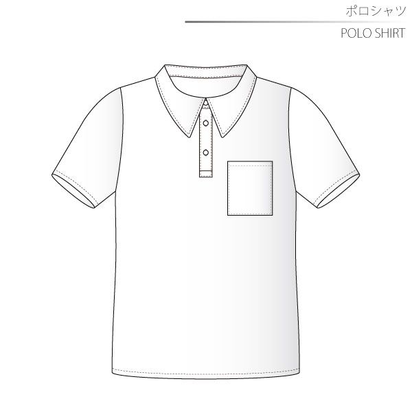 a white polo shirt with a pocket on the chest