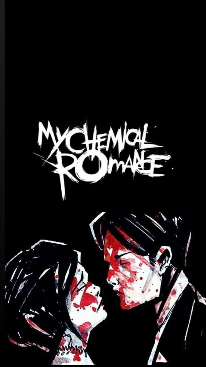 the cover art for my chemical romance, which features two people with blood on their faces