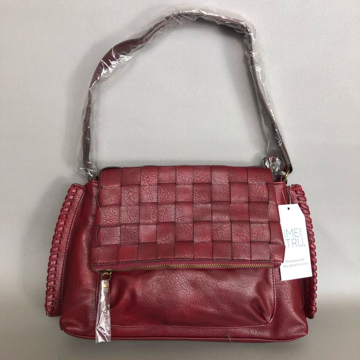 Up For Sale Brand New Condition Time And Tru Heidi Flap Shoulder Bag Conditions: Brand New Condition Color: Red Country/Region Of Manufacture: Imported Material: Manmade Materials Care: Wipe Clean Country Of Origin: Imported Handle Type: Shoulder Strap And Crossbody Strap Closure: Flap Closure With Zip Pocket Exterior Details: Faux Leather Exterior Interior Details: Interior Pockets Women’s Heidi Flap Shoulder Bag Smoke And Pet Free Business. Please See The Photos Above My Listing For More Detai Red Bag With Braided Handles For Errands, Red Shoulder Bag With Braided Handles For Errands, Red Bags With Braided Handles For Everyday Use, Red Travel Bags With Braided Handles, Red Shoulder Bag With Braided Handles For Travel, Travel Bags With Red Braided Handles, Red Shoulder Bag With Braided Handles For Everyday, Red Hobo Bag With Braided Handles, Red Rectangular Hobo Bag With Braided Handles