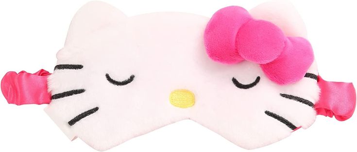 a hello kitty sleep mask with pink bows