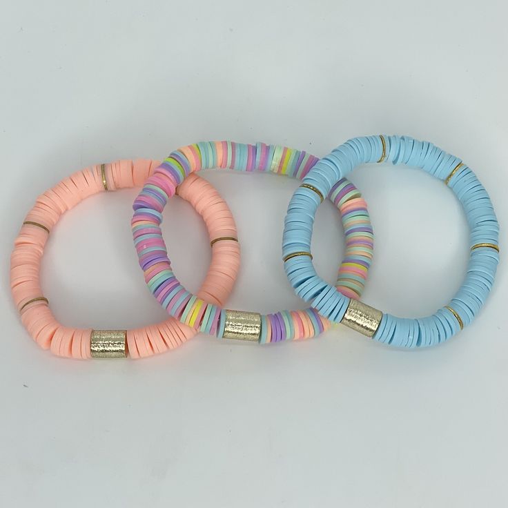 Having lots of fun with this Candy Kisses stack 8mm Heishi bracelets. Everyday Multicolor Stackable Stretch Bracelet, Adjustable Stacked Stretch Bracelet For Friendship, Casual Adjustable Stacked Bracelets, Multicolor Stacked Bracelets For Beach, Colorful Stackable Adjustable Bracelets, Colorful Adjustable Stackable Bracelets, Stacked Casual Bracelets As Gift, Stacked Casual Bracelets As Gifts, Casual Stacked Bracelets As Gift