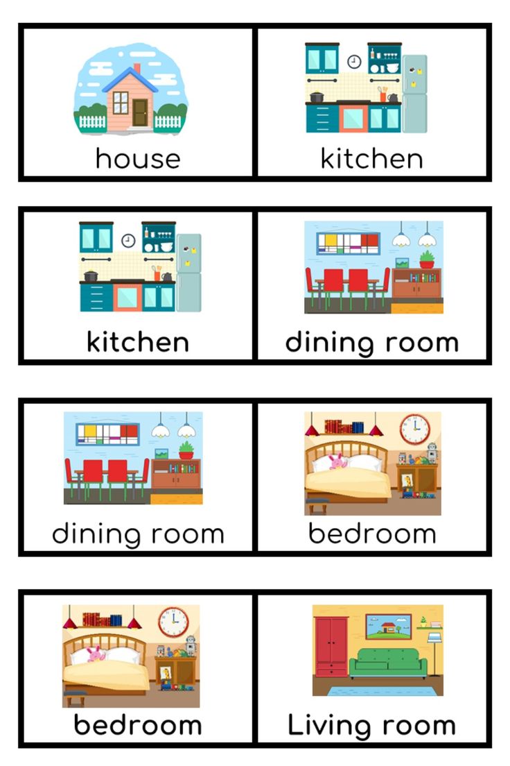 the words in this worksheet are english and have pictures of houses, beds, and