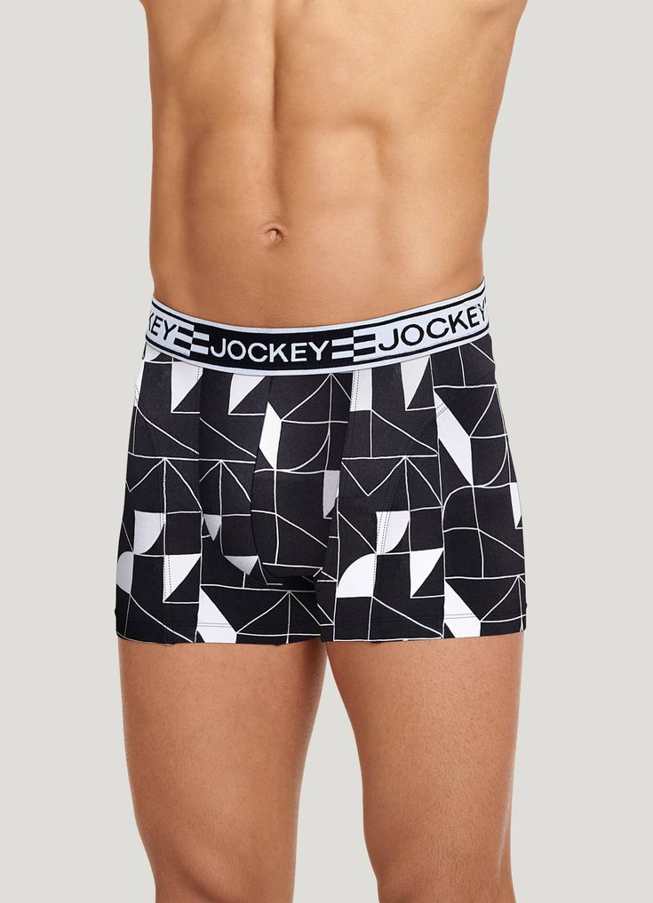 Keep your cool in the Jockey® Sport Cooling Mesh Performance Trunk men's underwear. A no-fly construction provides maximum support, while ultrasmooth, quick-drying microfiber and mesh panels help keep you comfortable before, during and after your workout. A full-coverage cut extends to the top of the thigh. | Jockey® Sport Cooling Mesh Performance 3" Trunk Underwear in Black Allover Functional Black Boxer Briefs Multi-pack, Sports Black Cotton Boxer Briefs, Black Cotton Sports Boxer Briefs, Black Moisture-wicking Boxer Briefs For Sports, Black Micro-elastic Go-dry Boxer Briefs, Fitted Black Boxer Briefs With Go-dry Technology, Black Micro-elastic Multi-pack Boxer Briefs, Sweat Resistant Black Boxer Briefs For Sports Events, Black Cotton Anti-odor Boxer Briefs