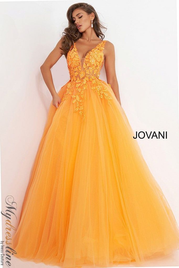 Prom Ballgown, Ballgown Prom Dress, Simply Orange, Western Gown, Jovani Prom, Full Tulle Skirt, Yule Ball, Prom Dresses Jovani, Exquisite Gowns