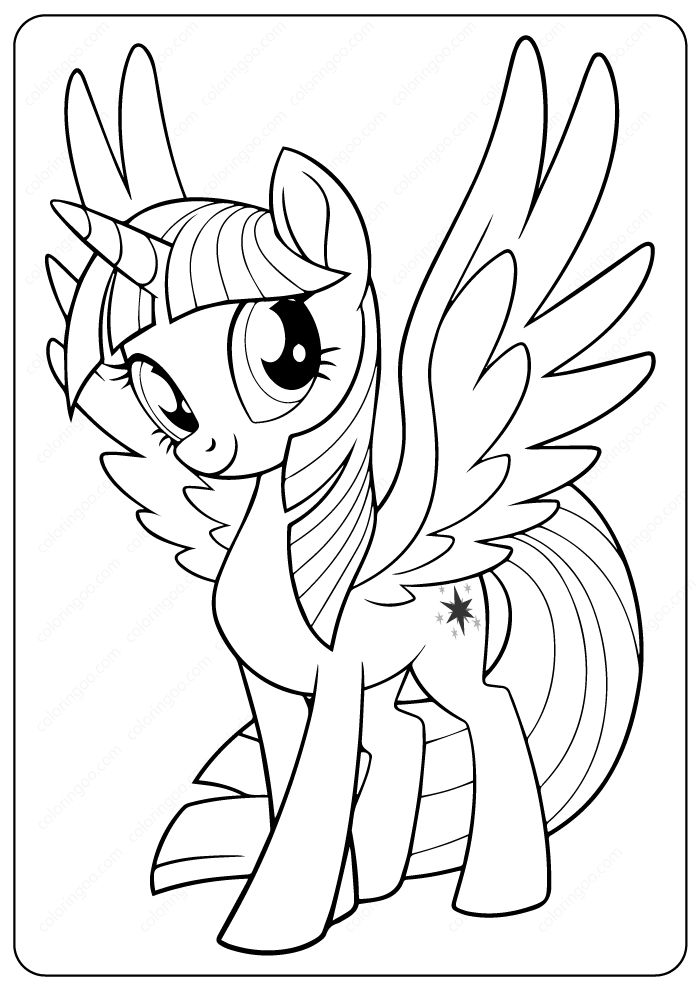 an image of a pony with wings on it's head and eyes, outlined in black and white