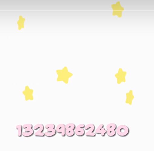 the numbers are written in pink and yellow stars