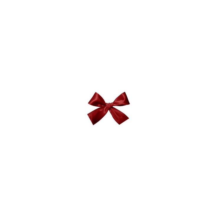 a red bow on a white background