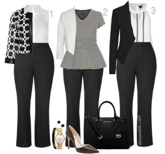 Plus Size Work Outfit Ideas - Plus Size Fashion for Women - Alexawebb.com #alexawebb #plus #size Simple Work Outfits, Work Outfit Ideas, Professional Work Outfit, Plus Size Work, Hipster Grunge, Look Plus Size, White Clothing, Professional Attire, Plus Size Fashion For Women