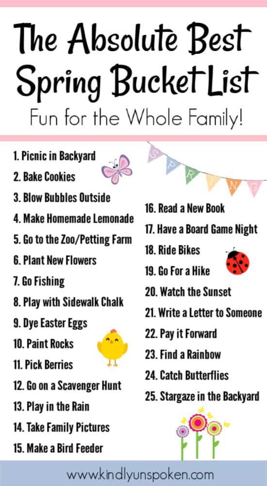 the absolute best spring bucket list for the whole family