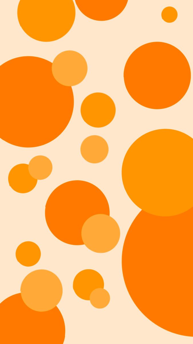 an orange and yellow background with circles