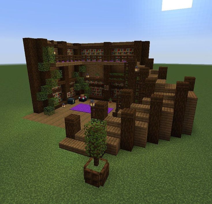 Minecraft Library Design, Minecraft Library Ideas, Minecraft Cool, Minecraft Library, Construction Minecraft, Minecraft Decoration, Minecraft Structures, Minecraft Interior Design, Cool Minecraft Houses