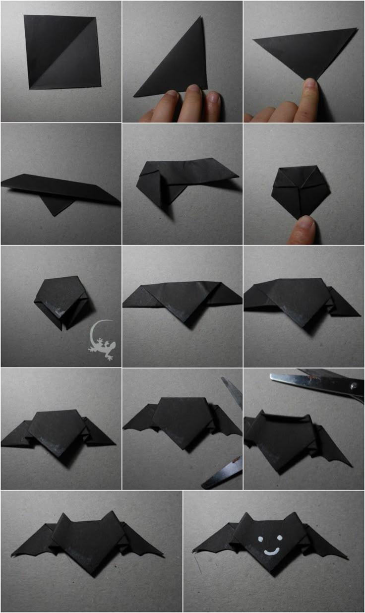 how to make an origami bat