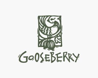 the logo for goseberryy is shown in green and black on a white background