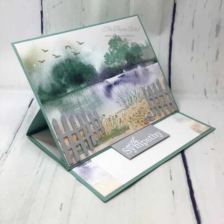 Hand Made Sympathy Card, On the Horizon Creative Card Design, Greeting Cards Birthday, Card Sketches Templates, Sympathy Cards Handmade, Creative Card, Hand Made Greeting Cards, Paper Craft Supplies, Sympathy Card, Fancy Fold Cards