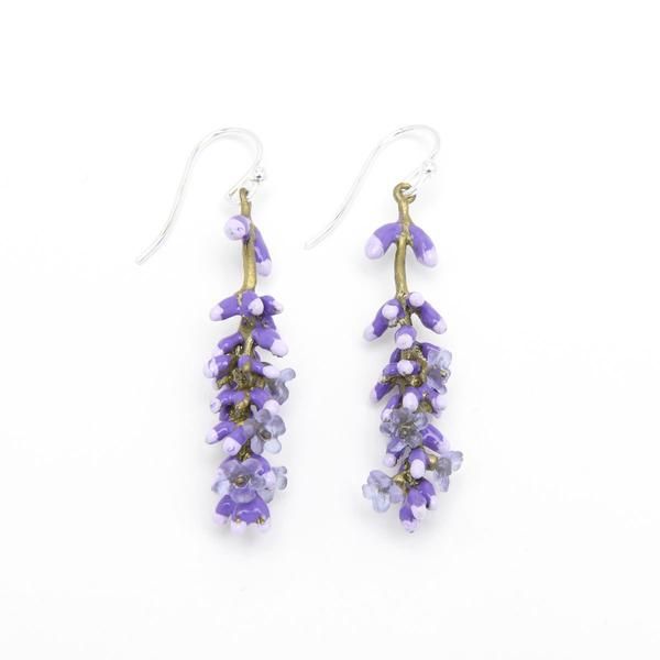 Lavender Earrings - Museum of New Mexico Foundation Shops Lavender Clay Earrings, Lavender Jewelry, Prom 23, Lavender Jewellery, Michael Michaud, Enchanted Jewelry, Lavender Earrings, Herb Gardens, Lavender Aesthetic