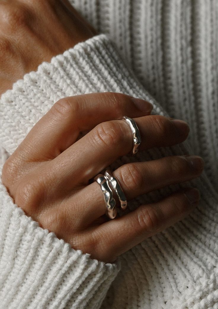 Sterling Silver Ring, Women's Day Gift, Minimalist Women Ring Hey you! We made the Skinny Vertex Ring to celebrate your achievements. Each vertex represents one of your accomplishments big or small - all equally important. Wear this piece as a reminder that you do amazing things all day, every day.   Green bonus! This accessory is handmade from 100% recycled silver. It's a sustainable and conscious fashion piece.  Details: * Material: recycled sterling silver 925 *  Thickness: 4 mm * Height: 3.1 Stacking Silver Rings, 925 Sterling Silver Jewelry Rings, Bulky Silver Rings, Silver Big Rings, Irregular Silver Ring, Multiple Silver Rings, Chunky Sterling Silver Rings, Statement Silver Ring, Silver Jewellery Rings