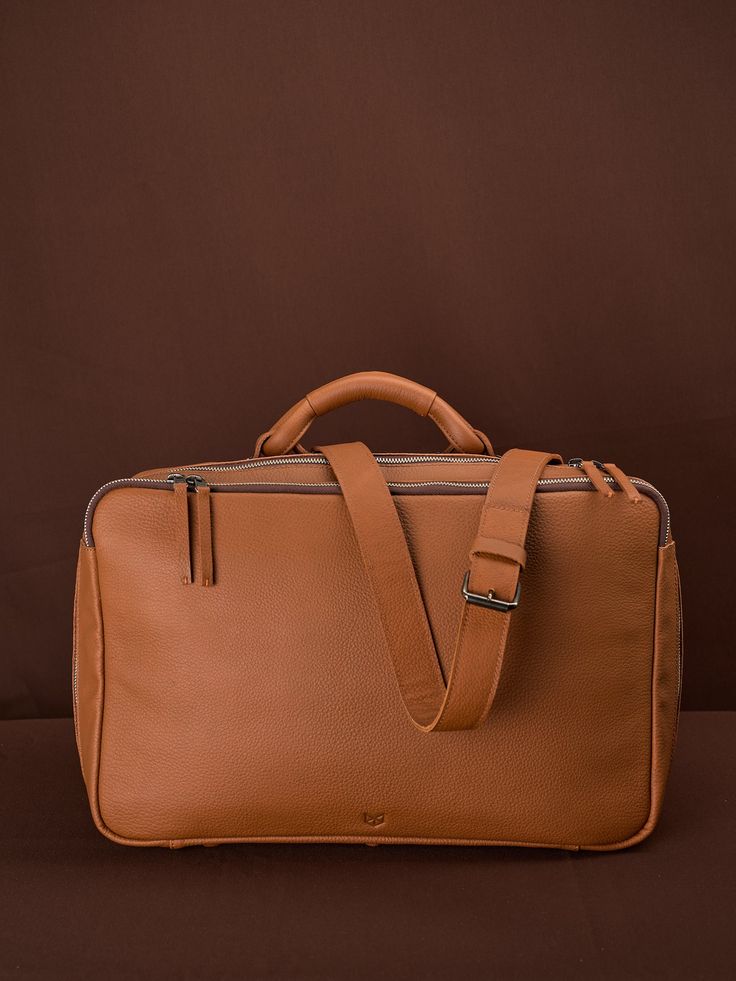 Leather Duffle Bag Tan by Capra Mens Weekend Bag, Luggage Strap, Leather Weekender, Leather Weekender Bag, Travel Duffle, Duffle Bag Travel, Exposed Zipper, Travel Duffel, Duffel Bag Travel