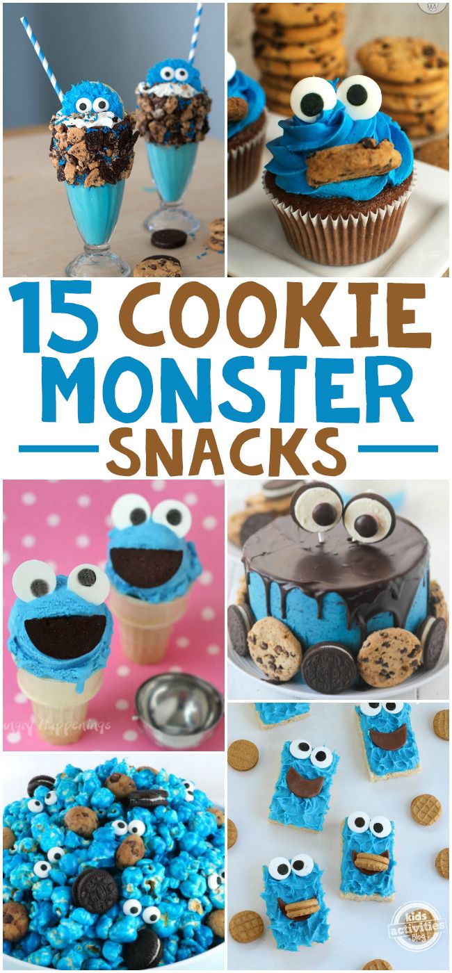 cookie monster snacks for kids to make and eat