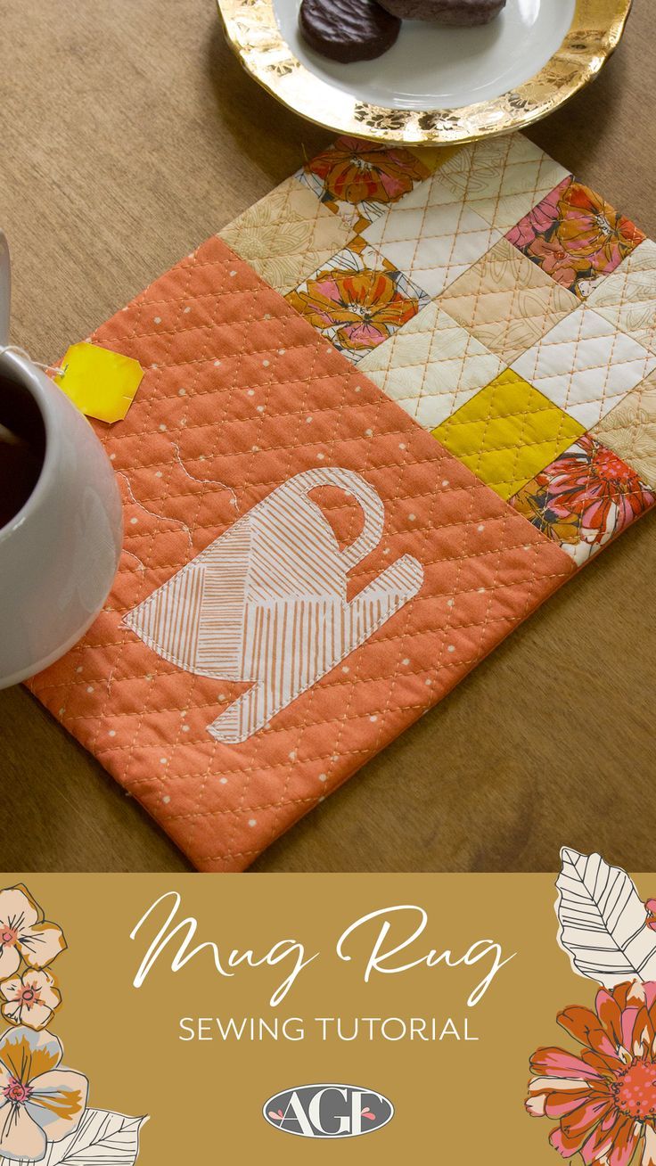 If you have never heard of a mug rug before, it��’s a quilted mat that combines a coaster and a placemat to hold your drinks and a snack. The perfect 2-in-1 project that I knew I had to make a unique tutorial for all of you to recreate. Scrappy Mug Rugs, Coffee Cup Mug Rug Free Pattern, Free Mug Rug Patterns Tutorials, Charm Pack Mug Rug, Thanksgiving Mug Rugs Patterns Free, Winter Mug Rugs, Mug Rug Size Chart, Rug Mug Coaster, Mug Rug Sewing Pattern