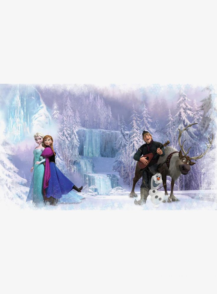 the frozen princess and prince are riding on their reindeer