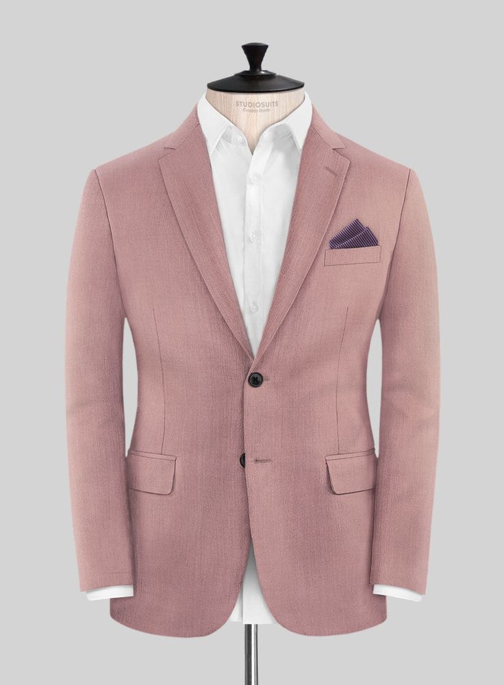 Infuse your daily wardrobe or special events with an unexpected twist of sophistication and allure. Our Marco Stretch Light Mauve Wool Jacket, meticulously crafted from a sumptuous wool blend, embodies unparalleled quality and style, setting you apart as a true trendsetter. The subtle yet captivating light pink hue adds a distinctive charm to your ensemble, elevating your look to new heights of elegance and comfort. For those who crave individuality and refined taste, our jacket effortlessly co Semi-formal Wool Sport Coat For Spring, Wool Sport Coat For Semi-formal Spring Events, Wool Sport Coat For Semi-formal Spring Occasions, Elegant Spring Tweed Jacket With Concealed Placket, Spring Wool Suits With Concealed Placket, Pink Business Blazer With Hidden Button Closure, Luxury Wool Sport Coat For Spring, Luxury Spring Wool Sport Coat, Elegant Single Button Tweed Jacket For Winter