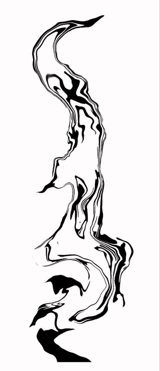 an abstract black and white drawing of water