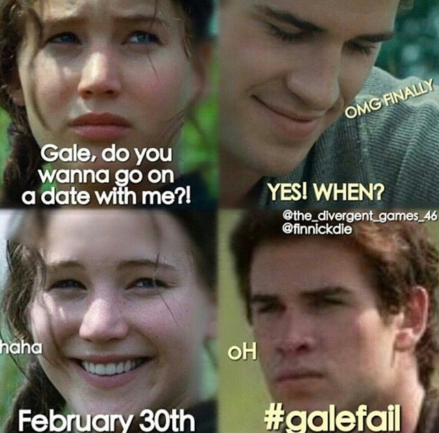 two people with different facial expressions and the caption that says, gale do you wanna go on a date with me?