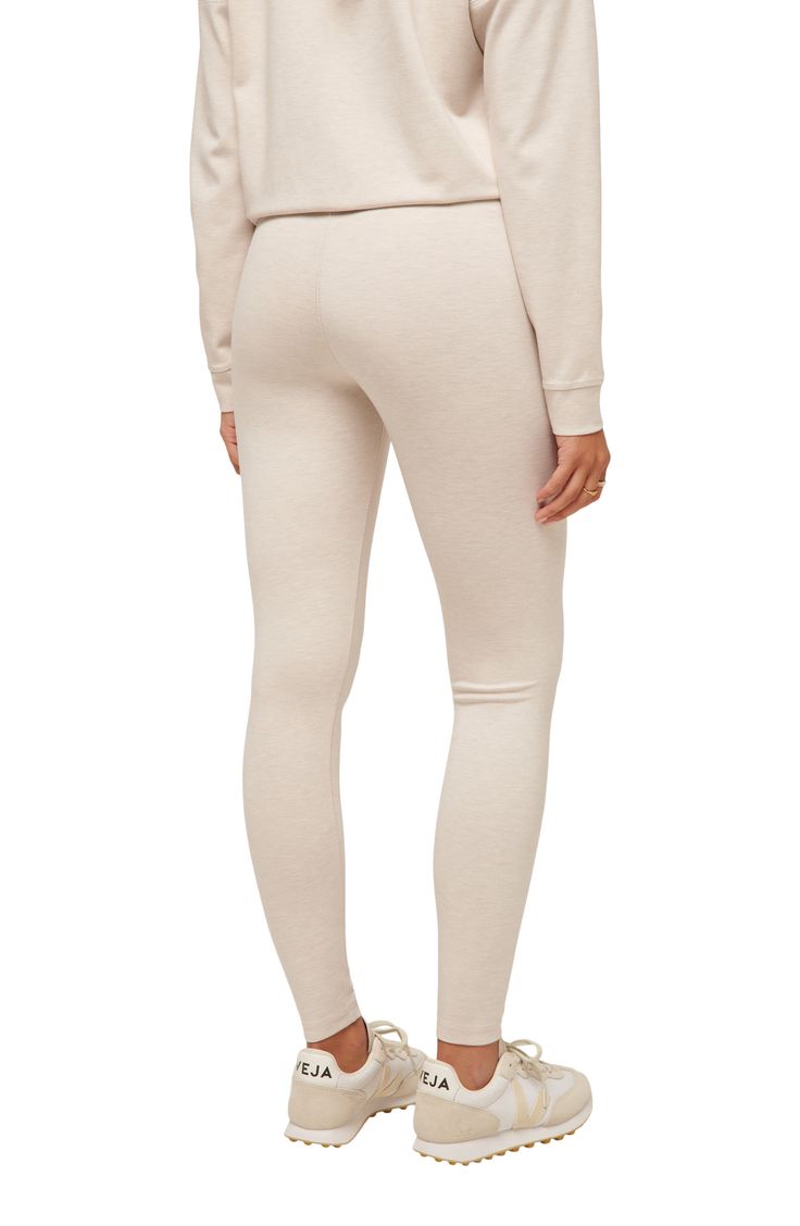 Cut from an exceptionally soft, stretchy ponte knit that holds its shape all day, these ubercomfy leggings aren't just for the weekend. 27" inseam; 8 1/2" leg opening; 10" front rise; 14" back rise (size Medium) Drawstring waist Front patch pockets 59% viscose, 34% nylon, 7% elastane Machine wash, tumble dry Imported Solid Color Snug Fit Yoga Pants, Snug Fit Elastane Yoga Pants, Snug Fit Yoga Pants In Elastane, Full Length Leggings With Comfort Waistband For Loungewear, Comfort Waistband Full Length Leggings For Loungewear, Seamless Leggings For Loungewear, Casual Elastane Bottoms With Soft Touch, Casual Comfort Stretch Leggings With Soft Touch, Snug Fit Full-length Elastane Yoga Pants