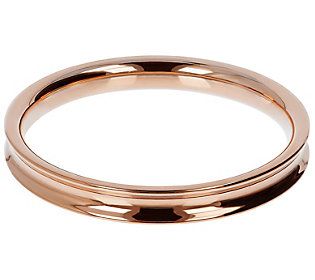 A class act all the way, this slip-on bangle boasts a concave design that adds effortless elegance to any ensemble. From Oro Nuovo® Fine Italian Jewelry. Modern Thick Band Bangle For Formal Occasions, Formal Rose Gold Round Bangle, Modern Rose Gold Round Bangle, Modern Rose Gold Bangle, Elegant Thick Band Bangle With Polished Finish, Adjustable Polished Rose Gold Bangle, Adjustable Rose Gold Bangle With Polished Finish, Elegant Thick Band Bracelet With Polished Finish, Rose Gold Bangle With Polished Finish For Wedding