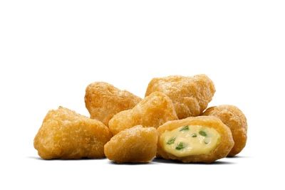 some fried food on a white background