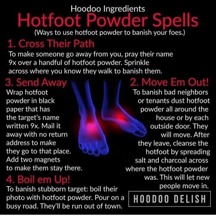 how to use hoofot powder for your foot and ankle health info poster on black background