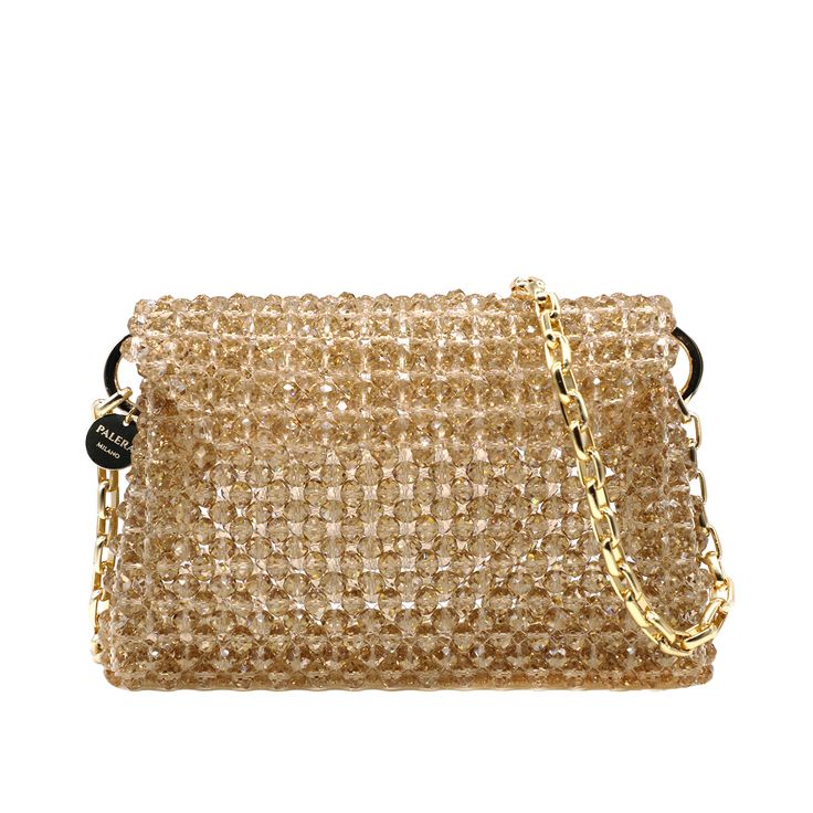 Maxi size shoulder bag Material: Crystals beads Unlined Height: 21 cm Width: 13 cm Depth: 6 cm Chain: 1 m Made in: Italy Fit Notes: Fits iPhone, Wallet, Keys, Earphones, Lipsticks etc. Luxury Crossbody Evening Bag For Events, Luxury Top Handle Shoulder Bag For Events, Luxury Shoulder Bag For Events, Luxury Clutch Shoulder Bag For Events, Luxe Evening Shoulder Bag, Luxury Evening Shoulder Bag For Events, Luxury Shoulder Bag With Detachable Strap For Events, Luxury Shoulder Evening Bag For Events, Luxe Rectangular Shoulder Bag For Evening