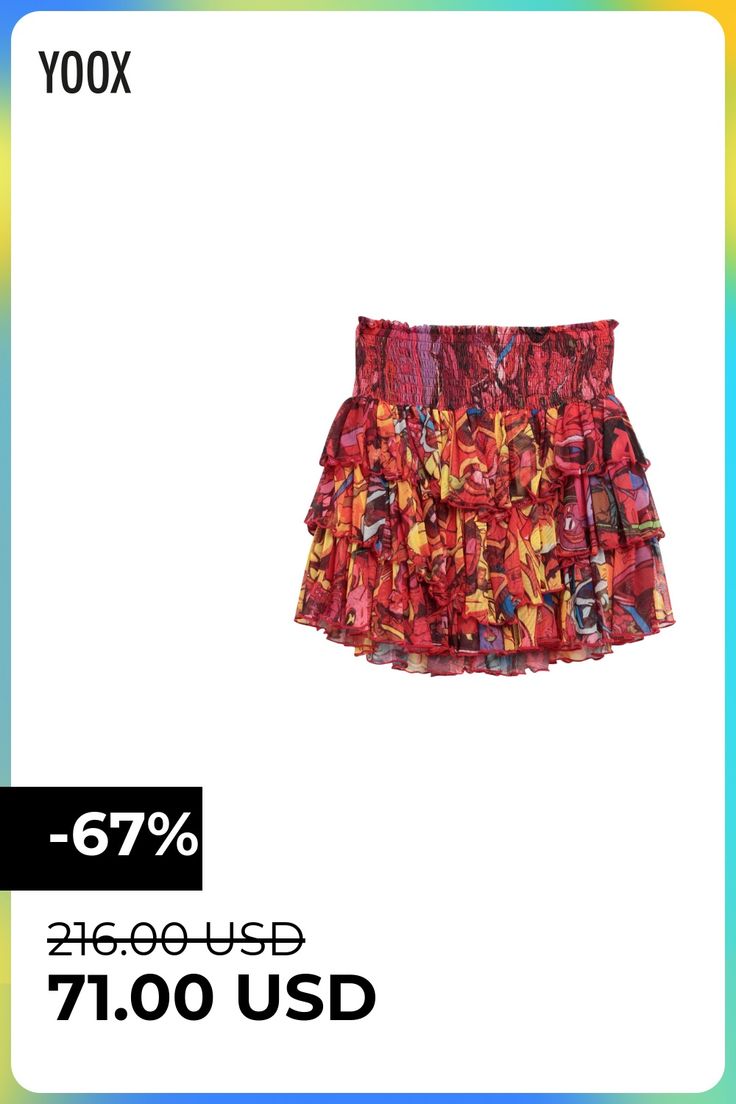 Jersey, Ruffles, Floral design , Color: Red , Size: 4 Summer Stretch Ruffled Mini Skirt, Ruched Flowy Skirt For Party, Stretch Tiered Mini Skirt For Summer, Trendy Stretch Ruffled Skirt, Trendy Stretch Tiered Skirt, Relaxed Mini Skirt With Ruffles, Ruched Tiered Skirt For Summer, Casual Ruched Flared Skirt, Relaxed Fit Mini Skirt With Ruffles