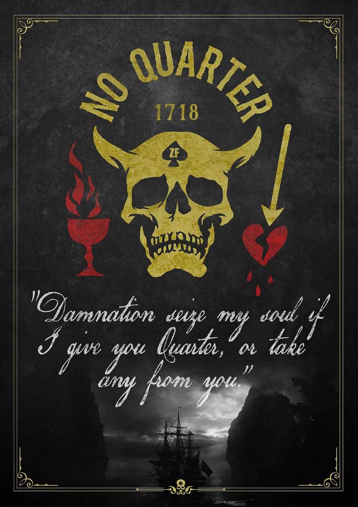 a pirate quote with a skull on it