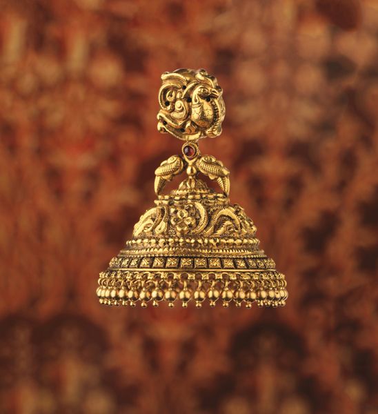 Shilpa lifestyle Jumkhas Antique, Ceremonial Jhumkas With Intricate Temple Jewelry Design, Gold Earrings Designs For Wedding, Festive Brass Temple Jewelry Jhumkas, Wedding Brass Jhumkas With Intricate Design, Brass Temple Jewelry Jhumkas For Rituals, Antique Jhumkas, Ceremonial Gold Plated Jhumkas, Temple Jewellery Jhumkas