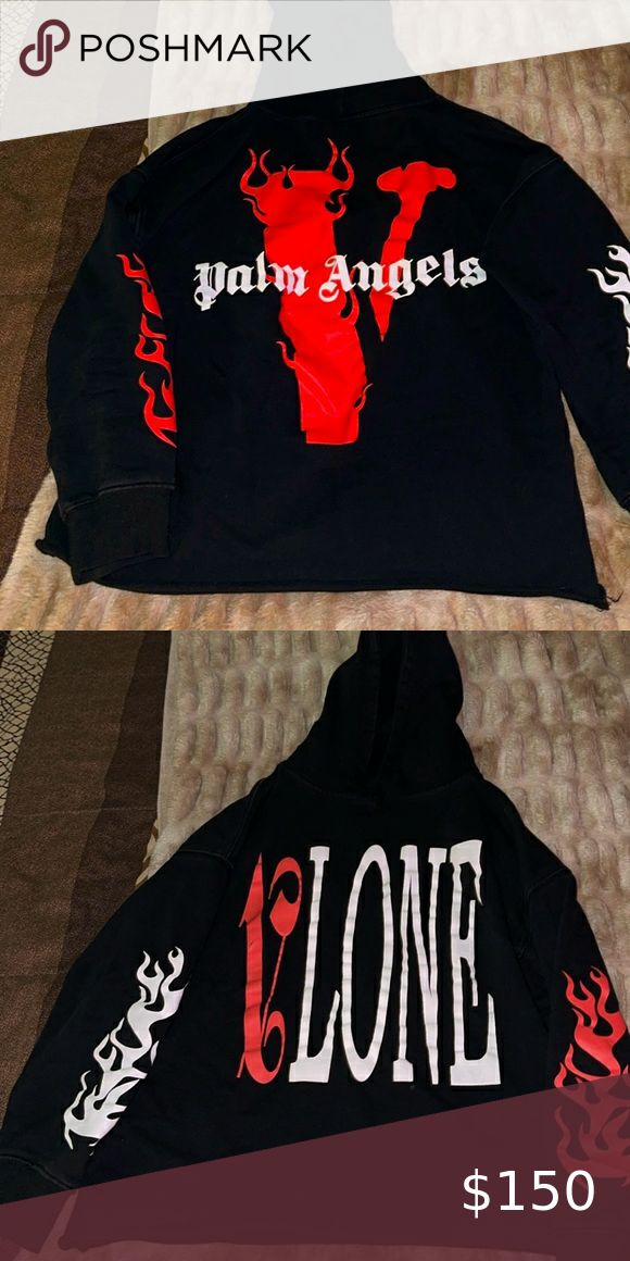 Vlone/Palm Angels collab hooded sweatshirt Palm Angels, Shop Sweatshirts, Hooded Sweatshirt, Hooded Sweatshirts, Angel, For Women, Sweatshirts, Closet, Fashion Tips