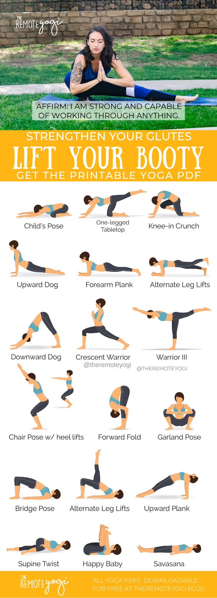 Strong Glutes, Workout With Weights, Pilates Exercises, Yoga Sequence, Yoga Workouts, Yoga Moves, Relaxing Yoga, Easy Yoga Workouts, Free Yoga