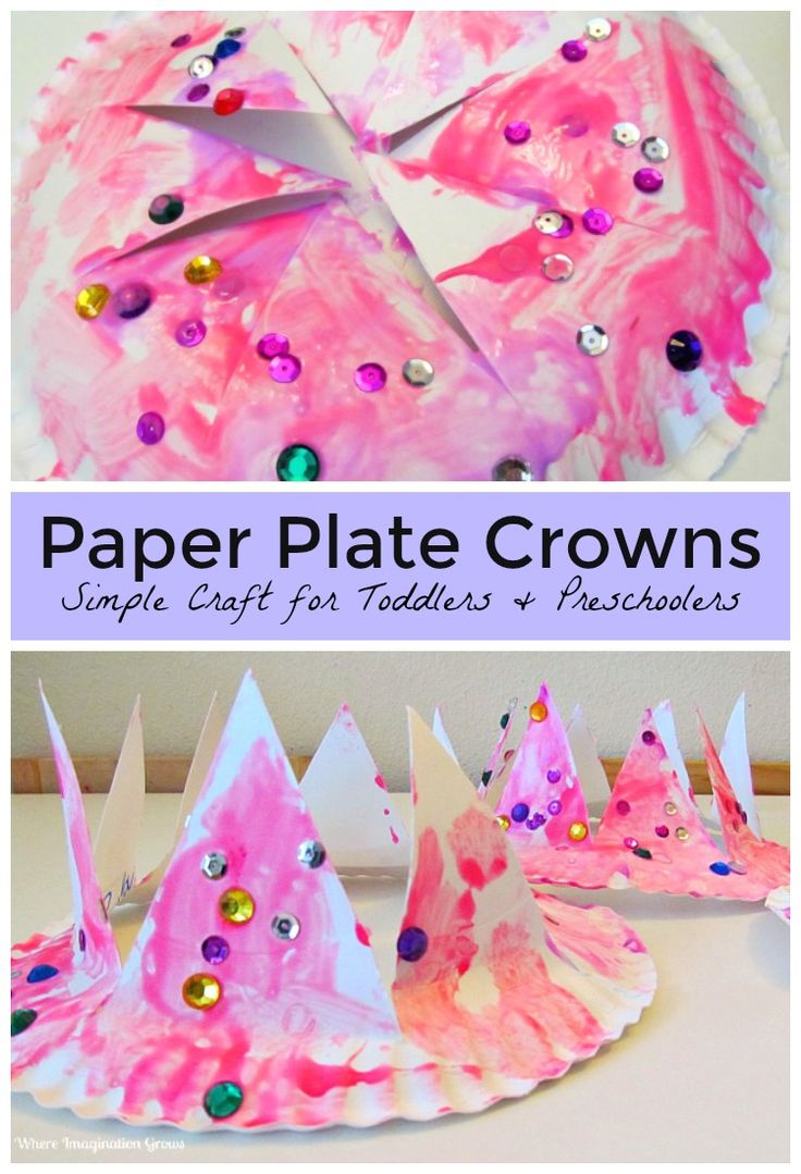 paper plate crowns made out of construction paper