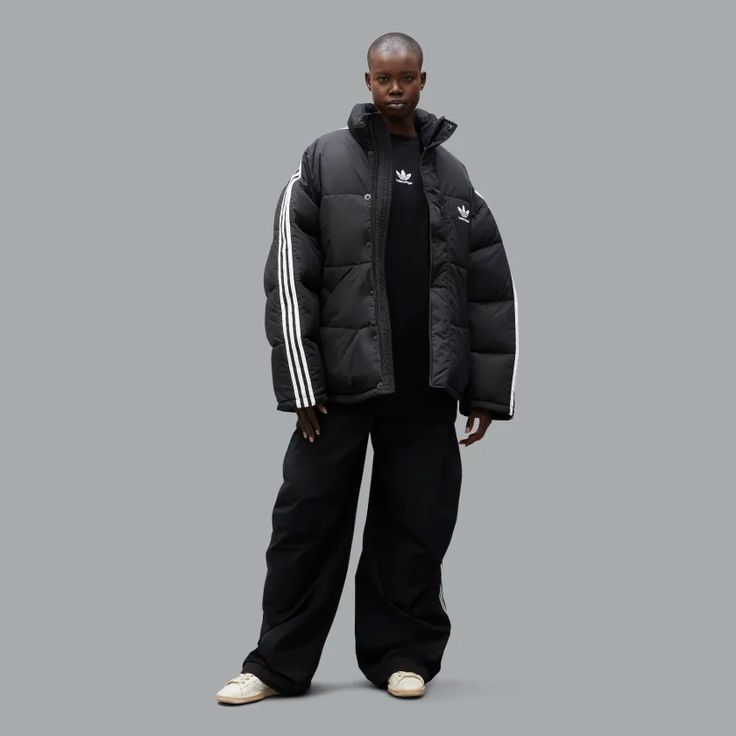 adidas Trefoil Puffer Jacket - Black | adidas UK Balenciaga Adidas, Adidas Trefoil, Adidas Jackets, Line At, Adidas Online, Black Adidas, Puffer Jacket, Adidas Jacket, Balenciaga