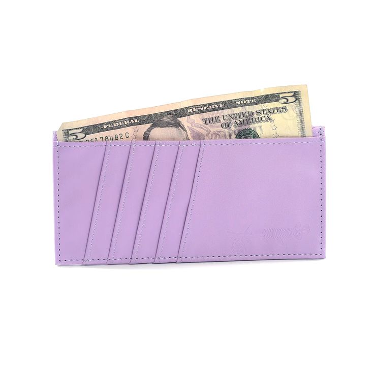 Lavender Slim Card Wallet – Sipsey Wilder Trendy Rectangular Card Holder With Card Slots, Trendy Rectangular Card Holder With Slots, Trendy Card Holder With Card Slots For Daily Use, Trendy Card Holder With Interior Slots For Daily Use, Trendy Rectangular Card Holder With Interior Slots, Trendy Rfid Blocking Card Holder For Daily Use, Trendy Card Holder For Daily Use, Trendy Rectangular Wallet With Hidden Phone Sleeve, Trendy Wallet With Hidden Phone Sleeve