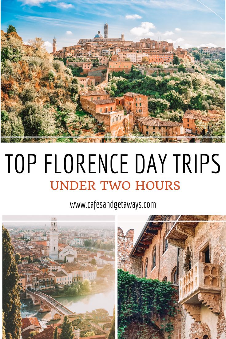 the top places to visit in italy for two hours with text overlay reading top - florence day trips under two hours