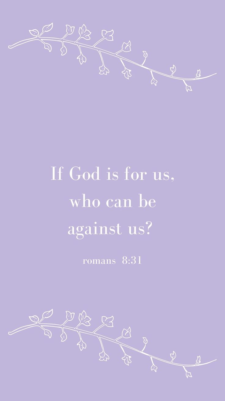 a purple background with the words if god is for us who can be against us?