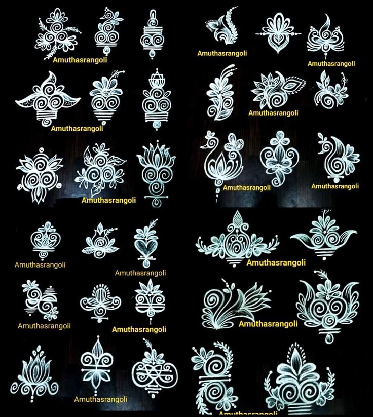 an image of different designs on a black background